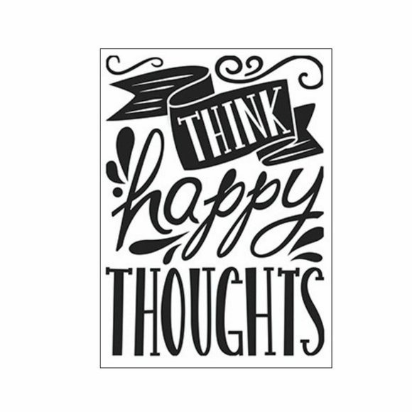 Darice Embossing Folder Happy Thoughts Scrapbook Paper Crafts Card Making - Picture 1 of 5